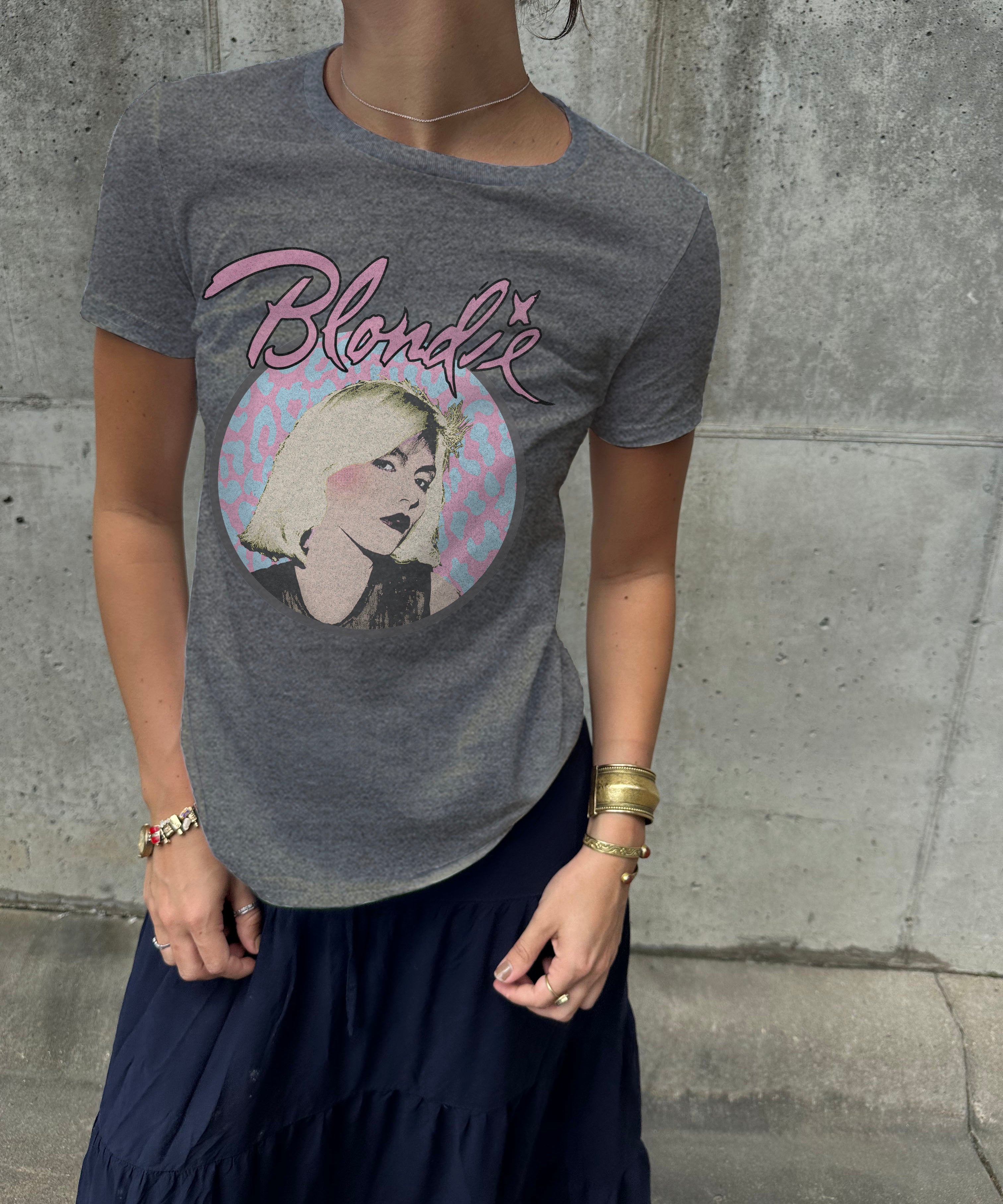 Grey "Blondie" Tee shirt for Women with Blondie image