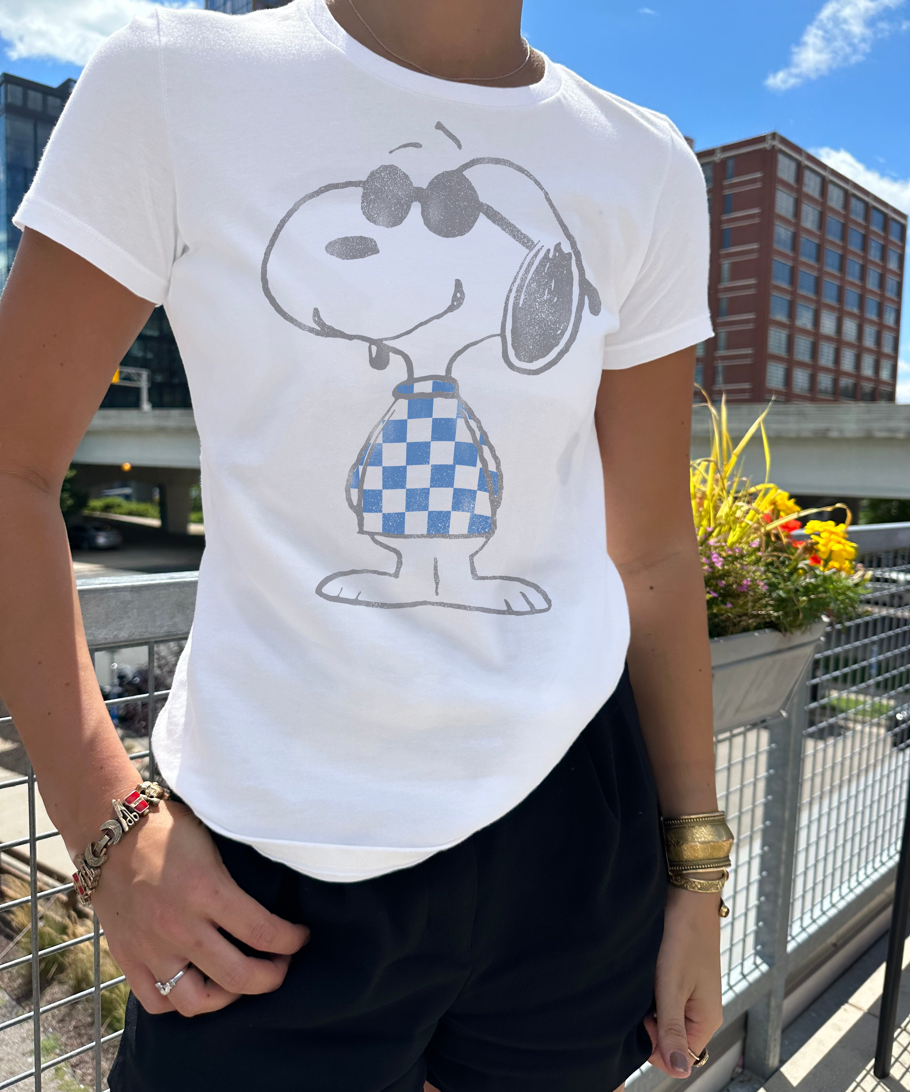 Rad Checkered Snoopy Short Sleeve Tee
