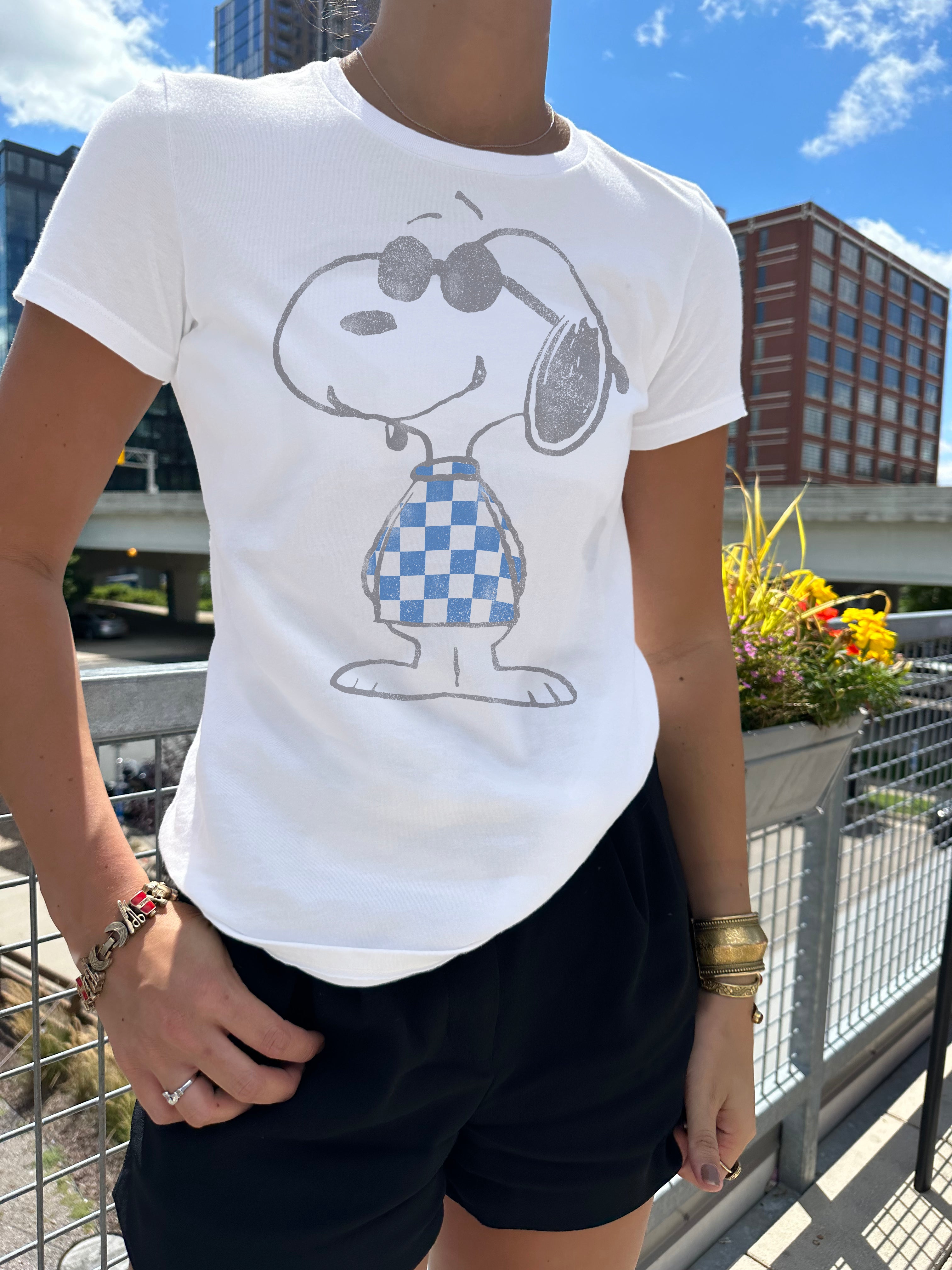 Rad Checkered Snoopy Short Sleeve Tee