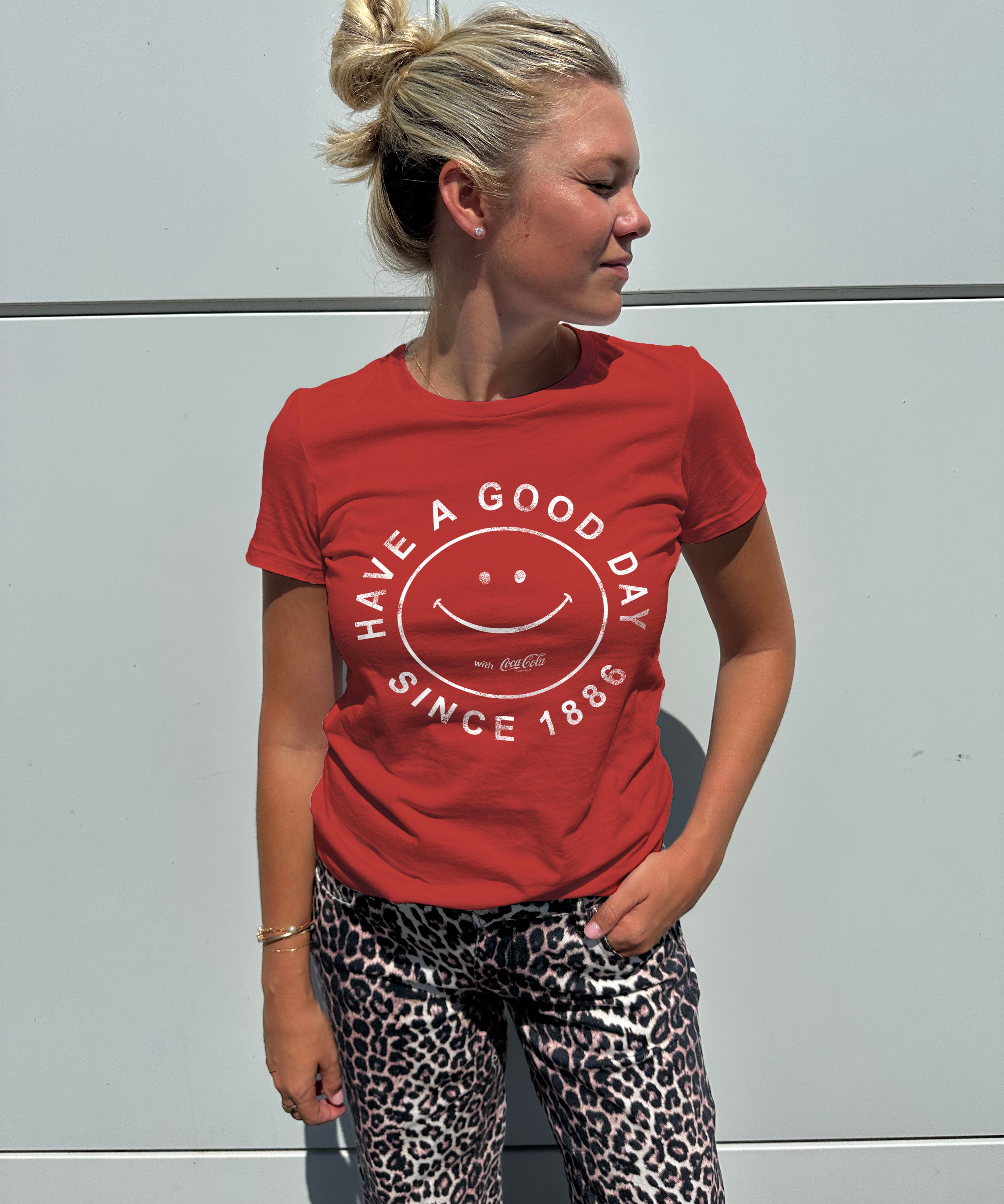 Red Coke Have a Good Day Short Sleeve Tee