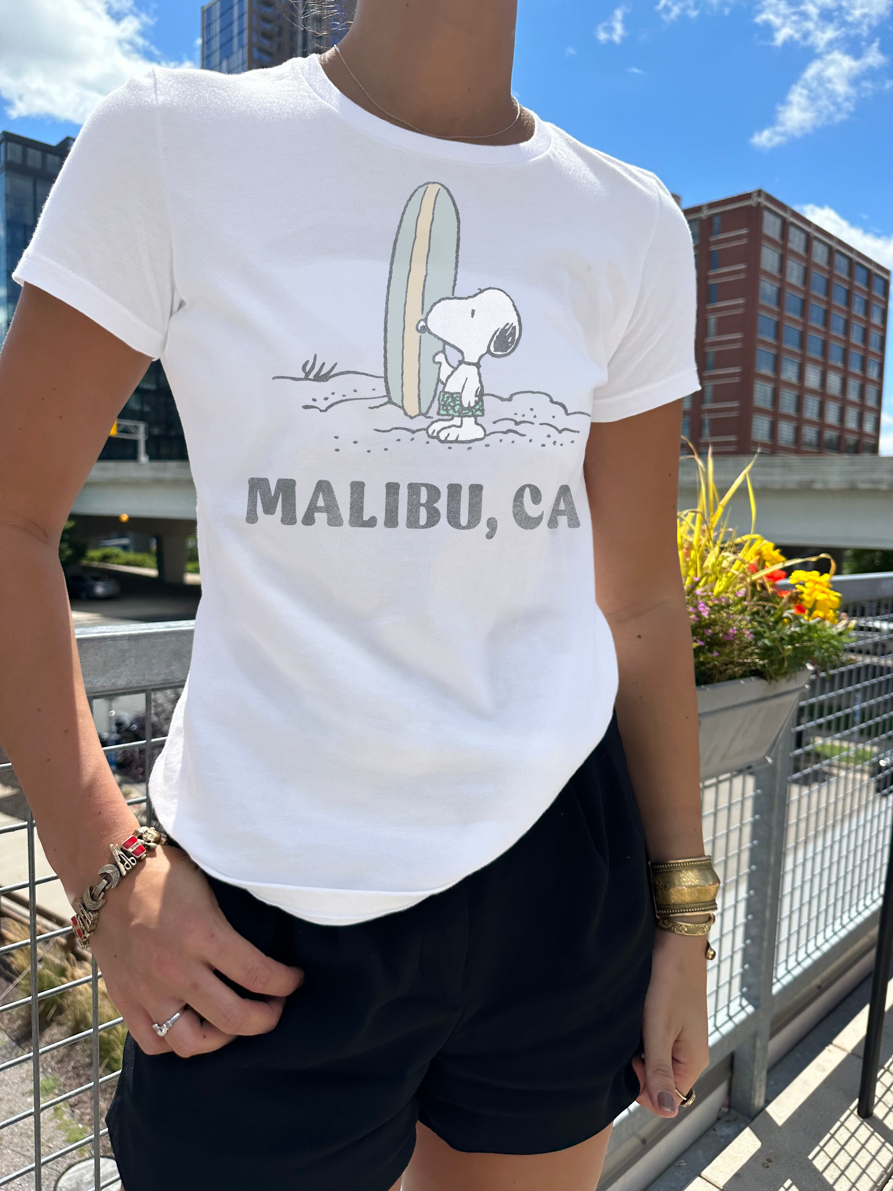 Surf Malibu Snoopy Short Sleeve Tee