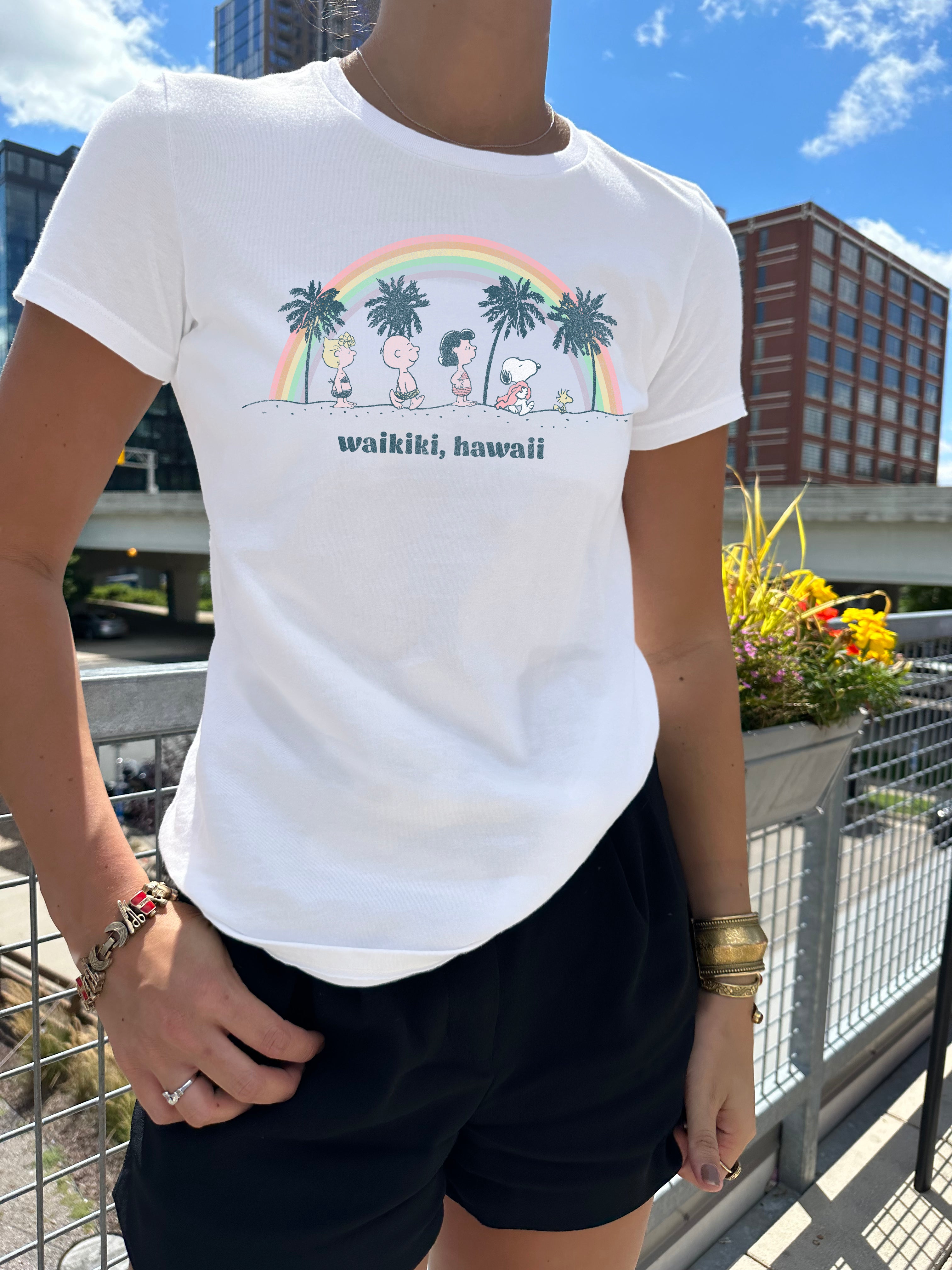Waikiki Hawaii Peanuts Short Sleeve Tee